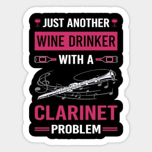 Wine Drinker Clarinet Sticker